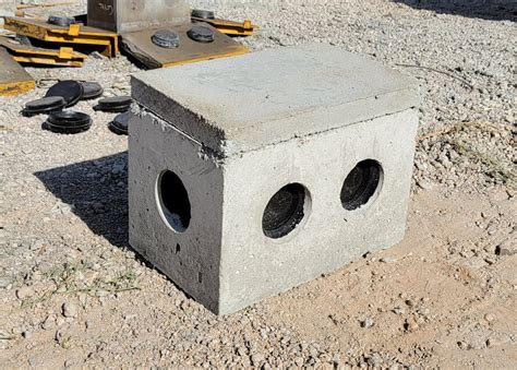 round distribution box concrete 16 pipe|septic system distribution box.